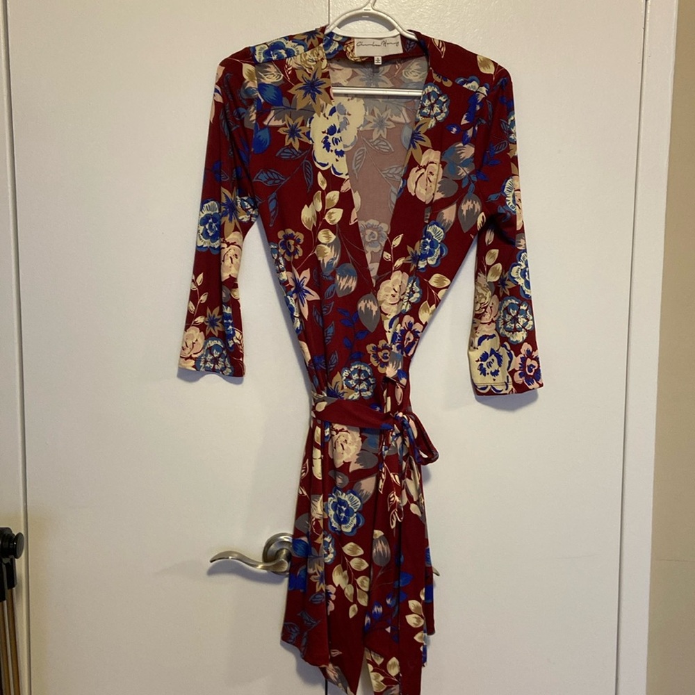 Charles Henry Wrap Dress / Size S/ Rich Colours